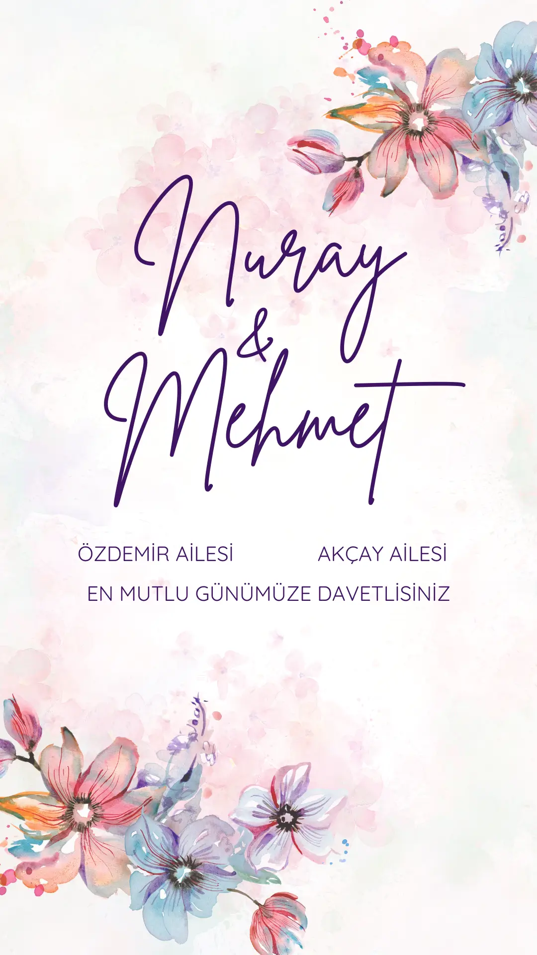 Masal Diyarı Dijital Düğün Davetiyesi